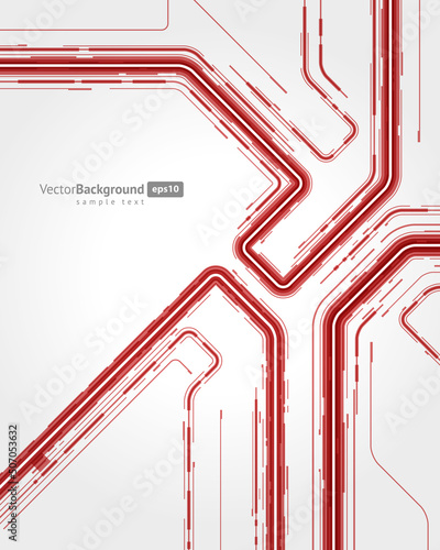 Light pink purple microcircuit geometric infrastructure abstract microprocessor scheme poster background template vector illustration. Circuit cyberspace connection electronic technology