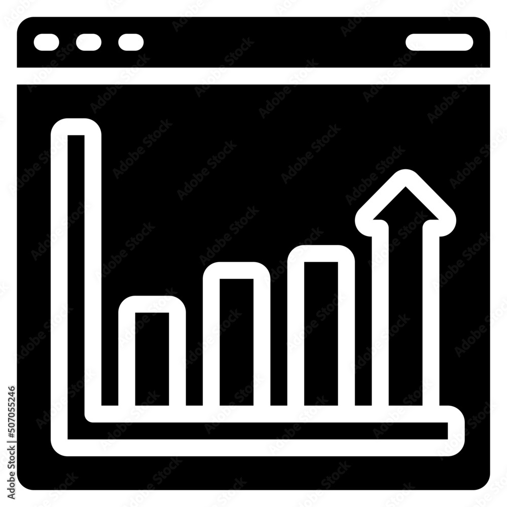 Website Bar Chart Icon Website Bar Chart Icon