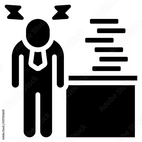 Overworked Person Icon