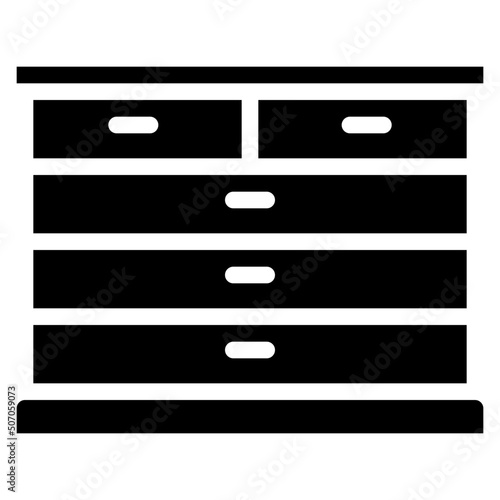 Short Chest Of Drawers Icon