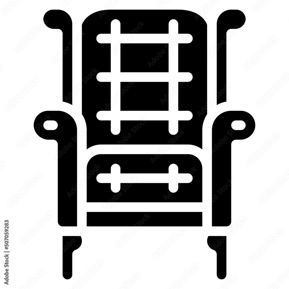 Old Fashioned Arm Chair Icon Old Fashioned Arm Chair Icon