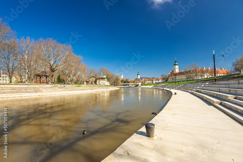 View of Gyor with river Raba, Hungary photo