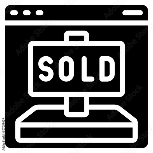 Digital Land Sale Icon