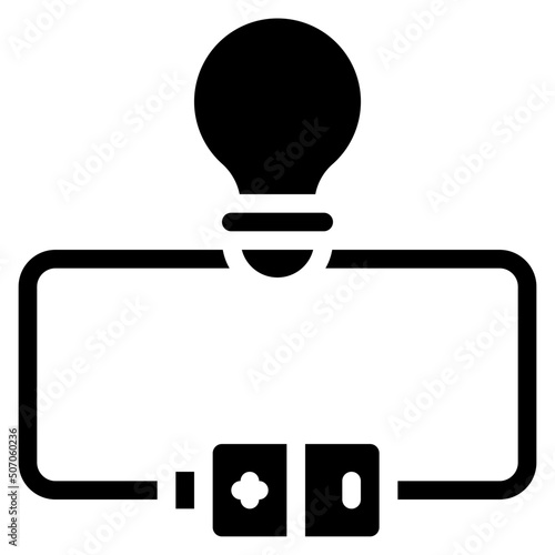 Battery Bulb Circuit Icon
