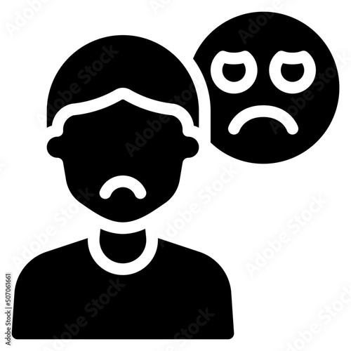 Unhappy Customer Male Icon
