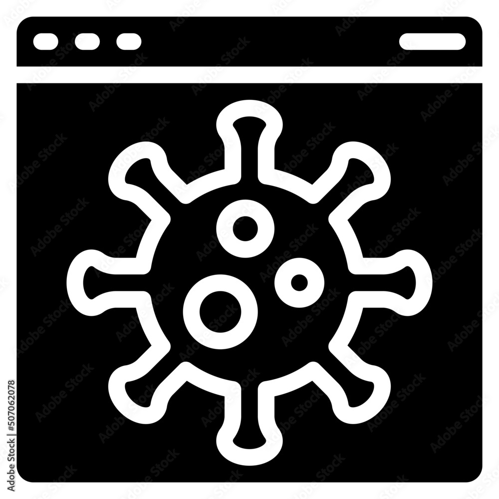 Obraz premium Website Virus Icon