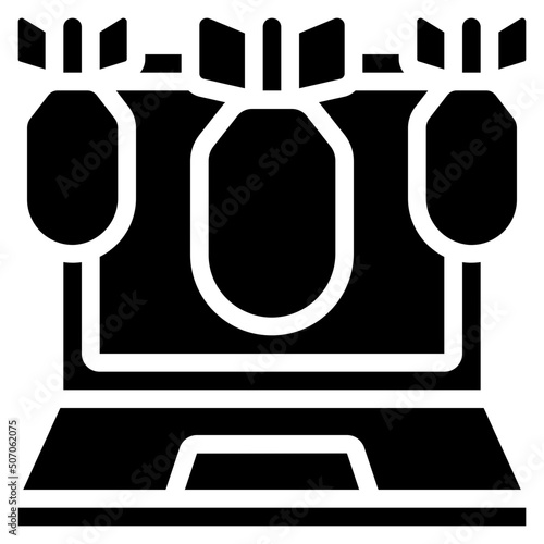 DDOS Laptop Attack Icon
