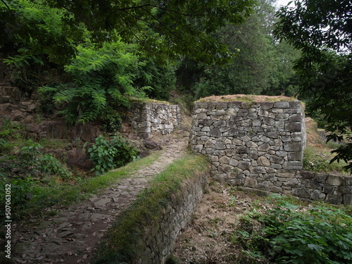 太田金山城 基壇状石積み