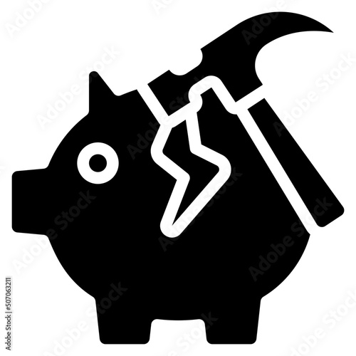 Break Open Savings Icon