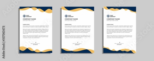 modern corporate letterhead template design