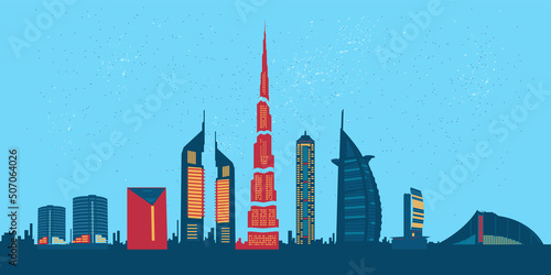 city skyline in dubai