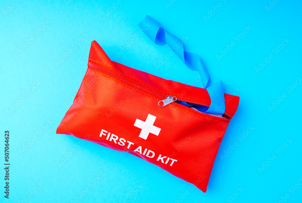 Medical tourniquet (blood stopper) from the first aid kit. Used to stop