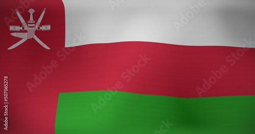 Image of waving flag of oman