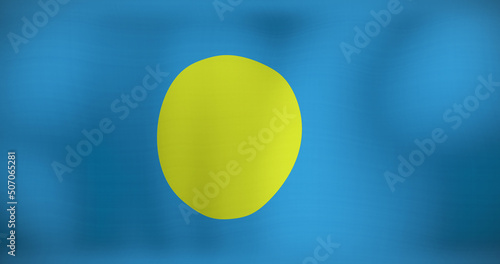 Image of waving flag of palau