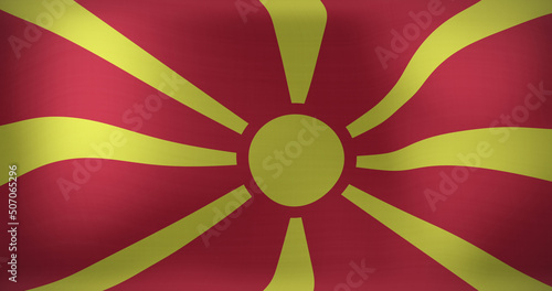 Image of waving flag of macedonia
