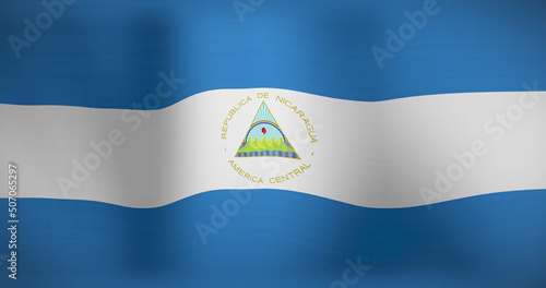 Image of waving flag of nicaragua