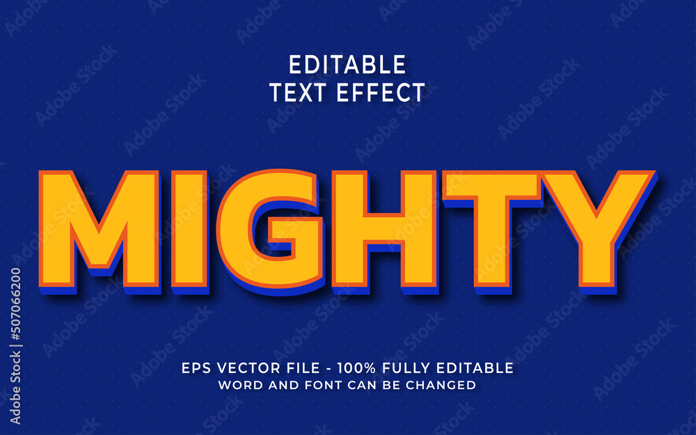 Mighty Editable Text Effect