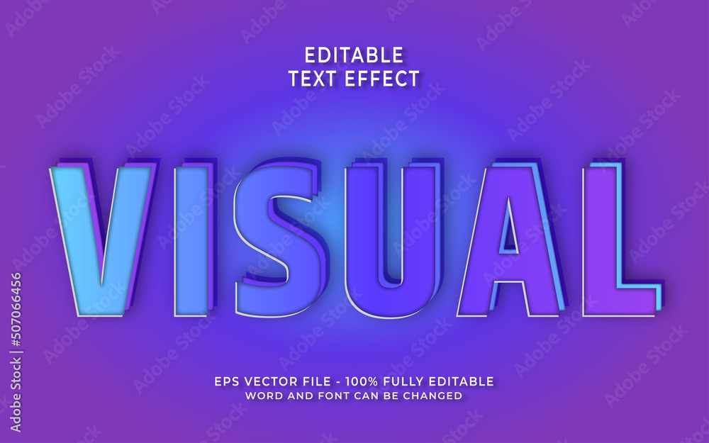 Visual Editable Text Effect Visual Editable Text Effect