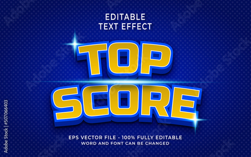 Top Score Editable Text Effect