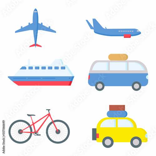 Transportation Icons Set of 6 