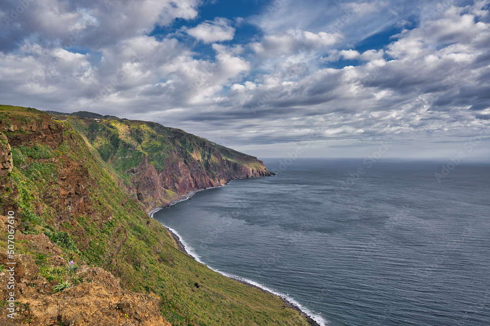 View from Farol da Ponta do Pargo Ilha da Madeira. Lighthouse Ponta do Pargo - Madeira Portugal - travel background View from Farol da Ponta do Pargo Ilha da Madeira. Lighthouse Ponta do Pargo - Madeira Portugal - travel background