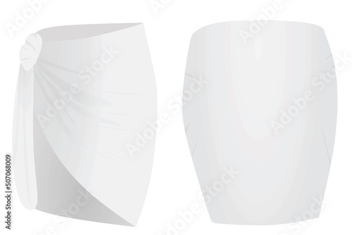 White women short sarongs. vector