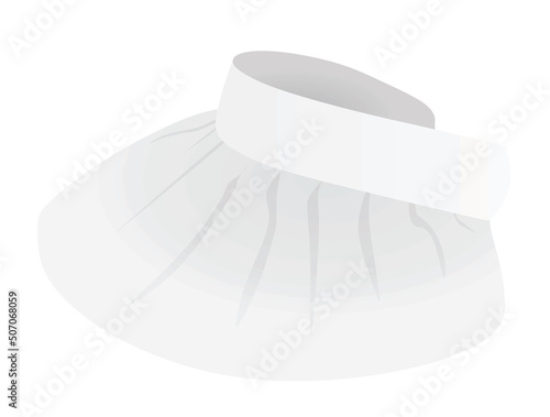 White long visor cap. vector illustration