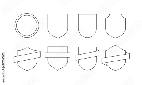 Collection of shield icon vector template isolated. logo design, flat style color editable vector illustration on white background