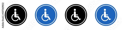 Handicapped patient icon. Disability symbol, Vector illustration