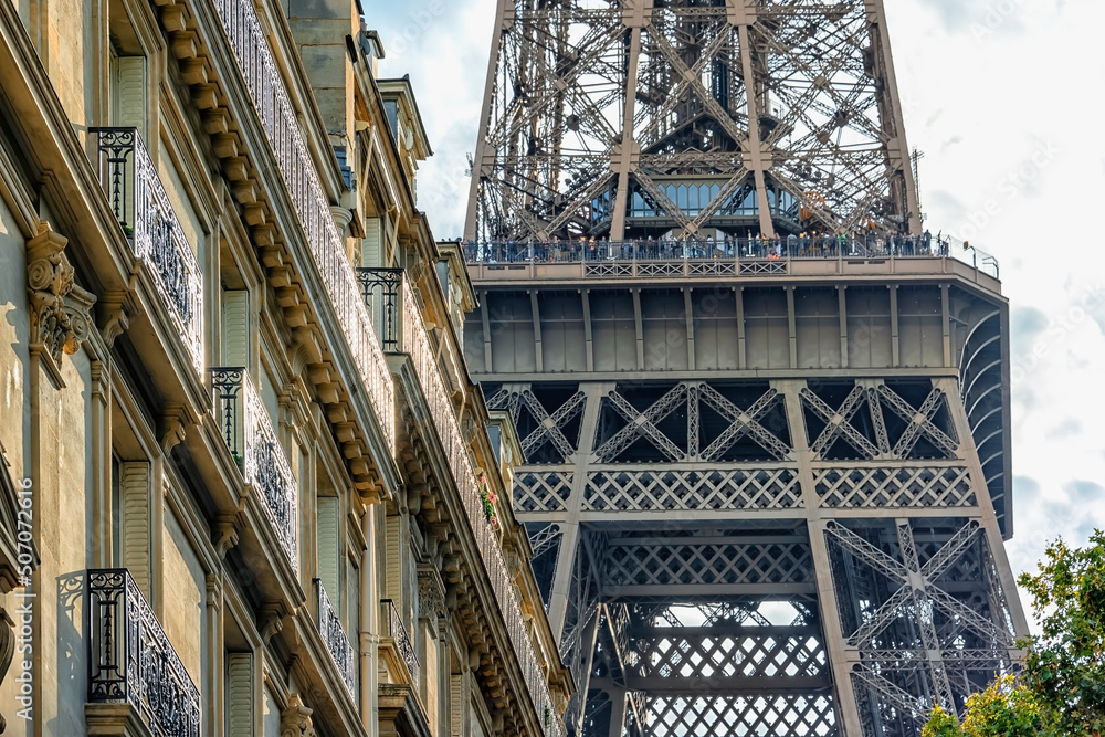 Eiffel Tower in Paris city