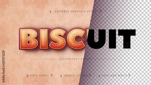 Biscuit - Editable Text Effect, Font Style
