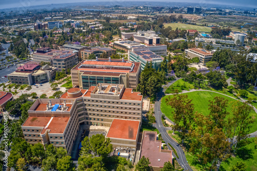 Aerial View of a large Public University in Irvine, California
