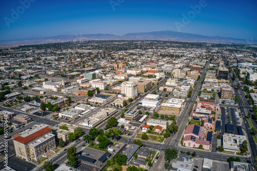 Aerial View of Downtown Bakersfield, California Skyline photo