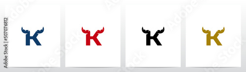 Horn On Letter Logo Design K
