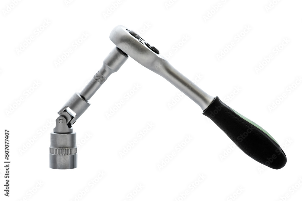 ratchet wrench for socket heads on a white background ratchet wrench for socket heads on a white background