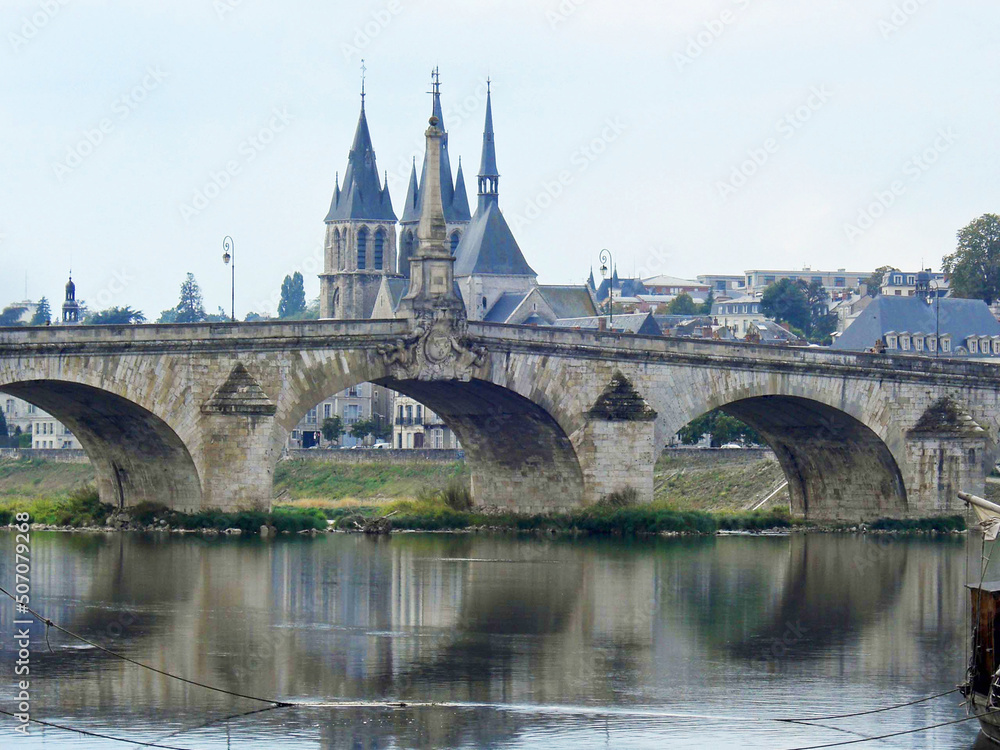 Obraz premium La Loire et la ville de Blois
