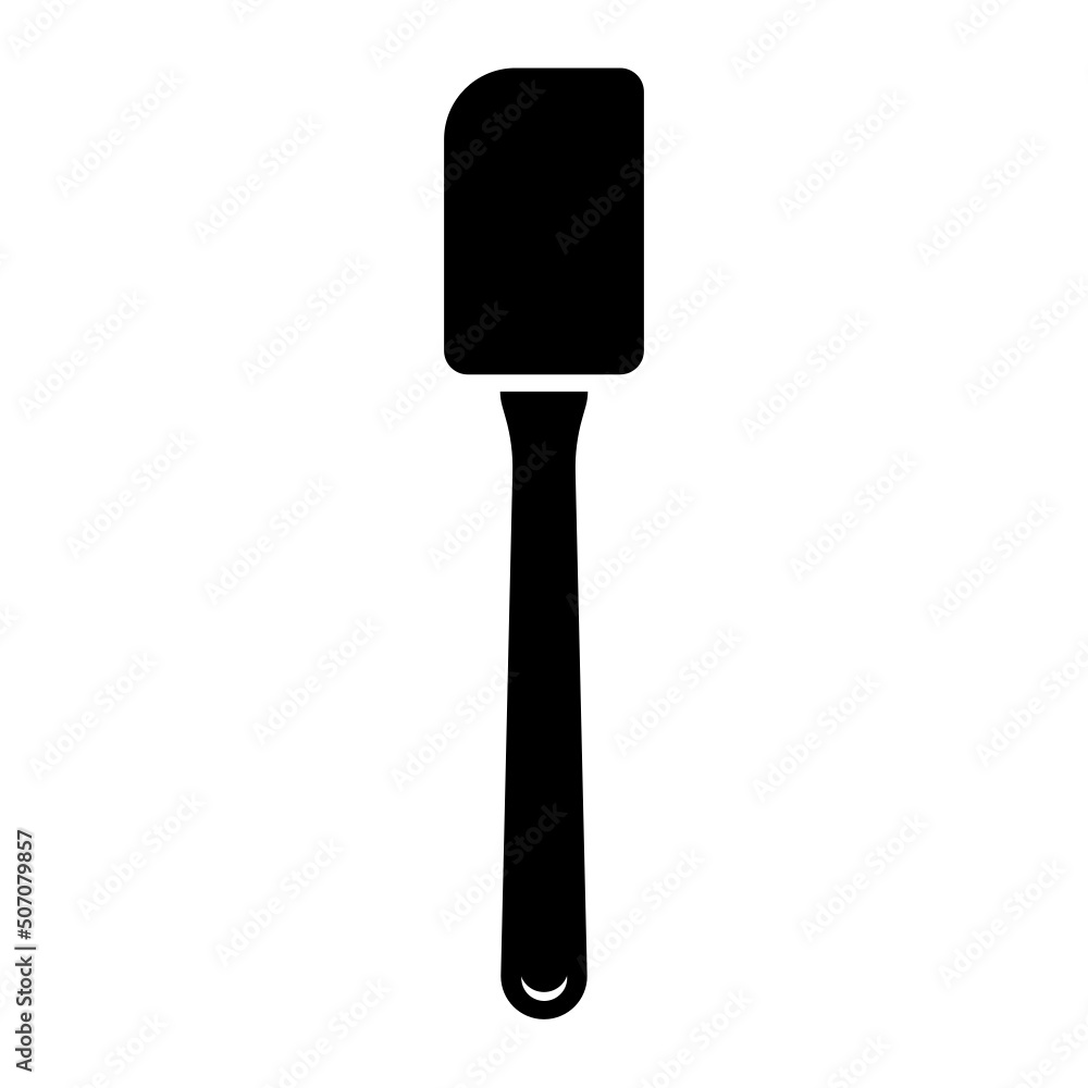 glyph spatula isolated on white background glyph spatula isolated on white background