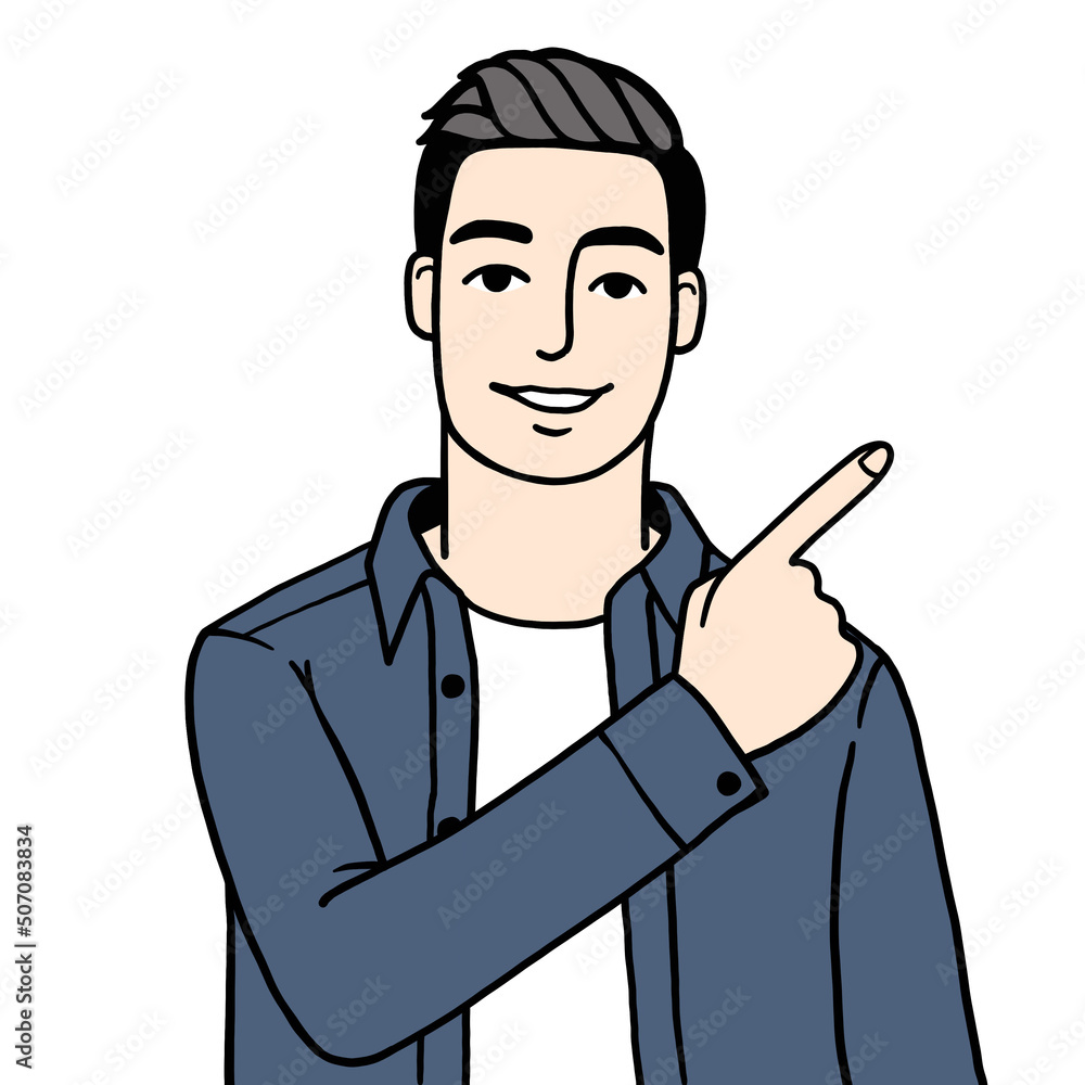 The man character with expression