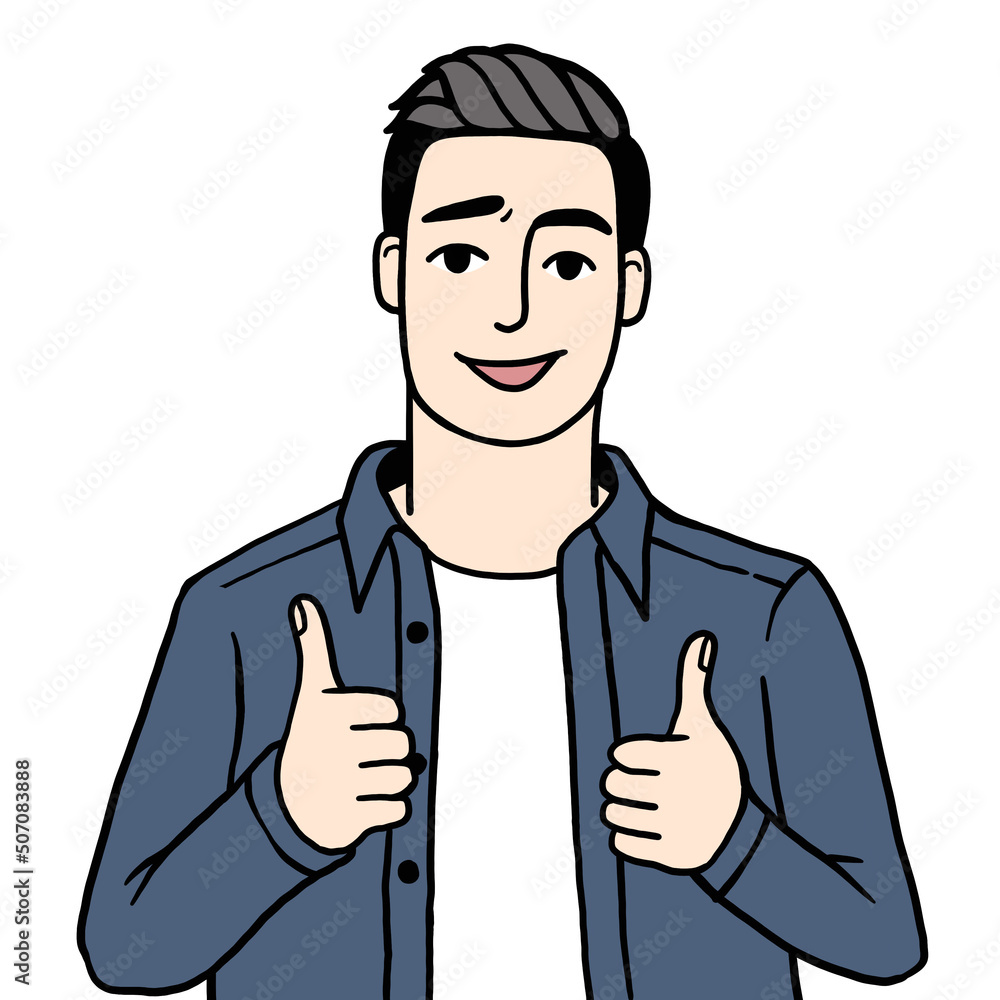 The man character with expression