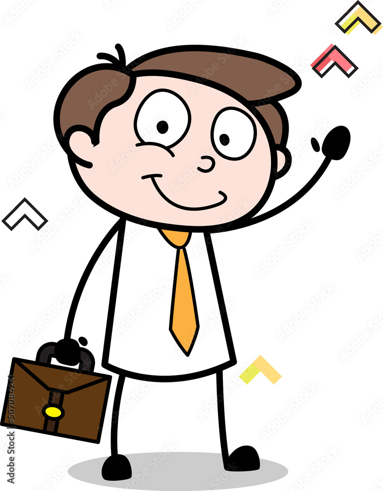 cartoon illustration of a man holding a stethoscope