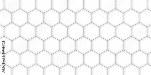 Abstract background with seamless pattern with hexagons . White soft light bubbles pattern of hydrogel balls as contemporary abstract background. paper  texture and geometric design with vector .