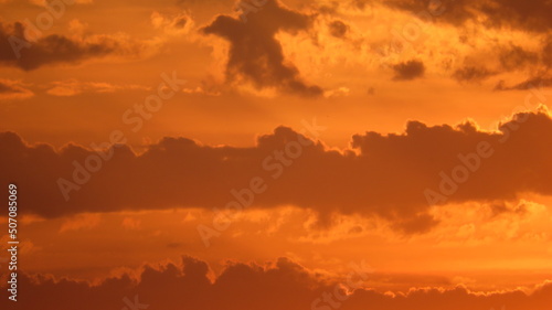 Εκτύπωση καμβά Evening sky with sunset and clouds