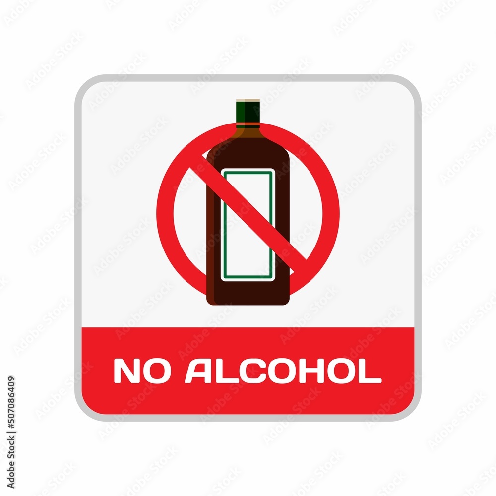 Obraz premium No Alcohol Icon : Healthcare Theme, Food and Drink Theme, Infographics and Other Graphic Related Assets.