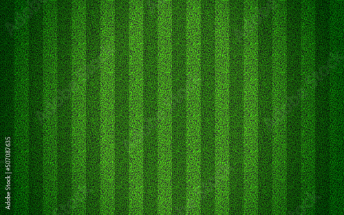 Green grass seamless texture on striped sport field. Astro turf pattern. Carpet or lawn top view. Vector background. Baseball, soccer, football or golf game. Fake plastic or fresh ground for game play