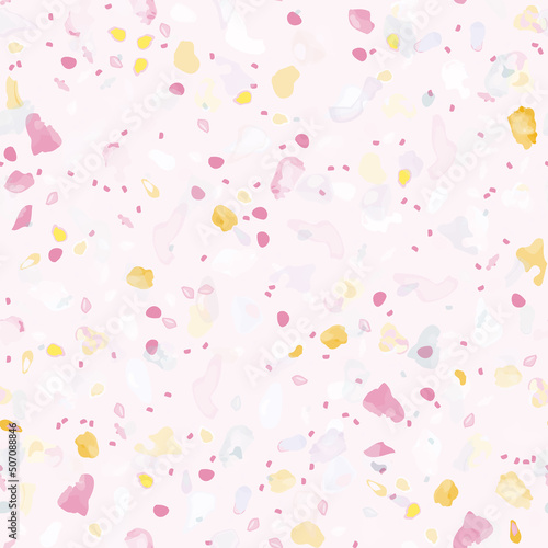 Terrazzo Texture Vector. Flooring Seamless Pattern