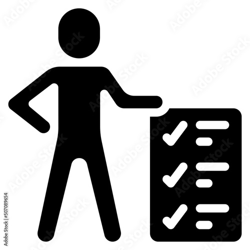 Person With Checklist Icon