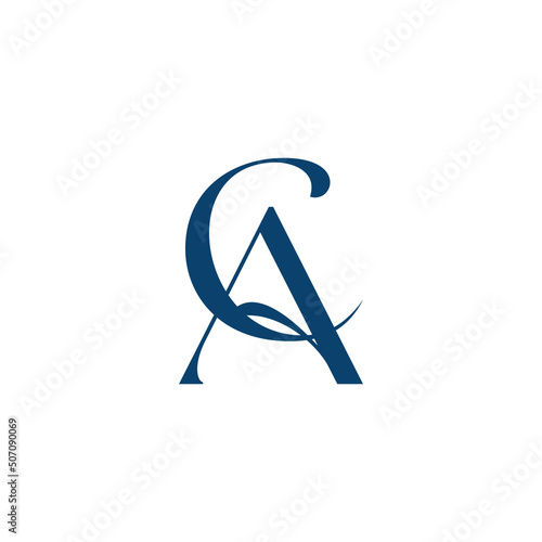 vector template initial letter AC/CA logo design with minimalist design and luxury concept