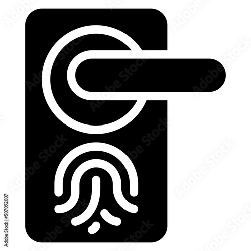 Biometrics Door Handle Icon
