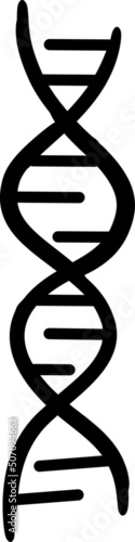 DNA sequence icon logo illustration and cartoon vector