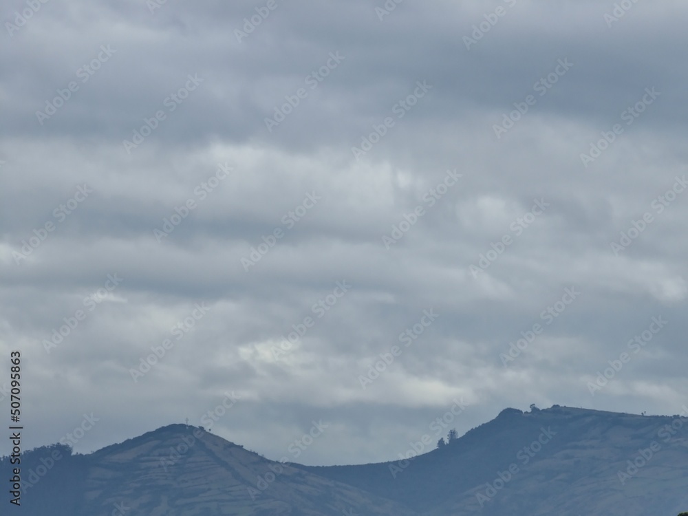 clouds over the mountains